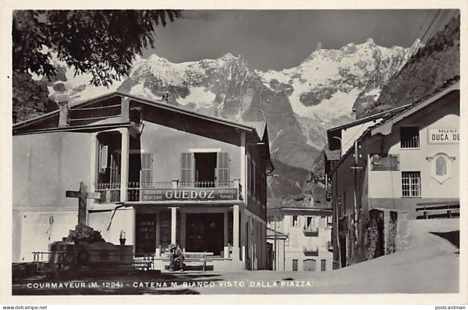 COURMAYEUR (AO) Catena M. Bianco Visto Dalla Piazza - Autres & Non Classés