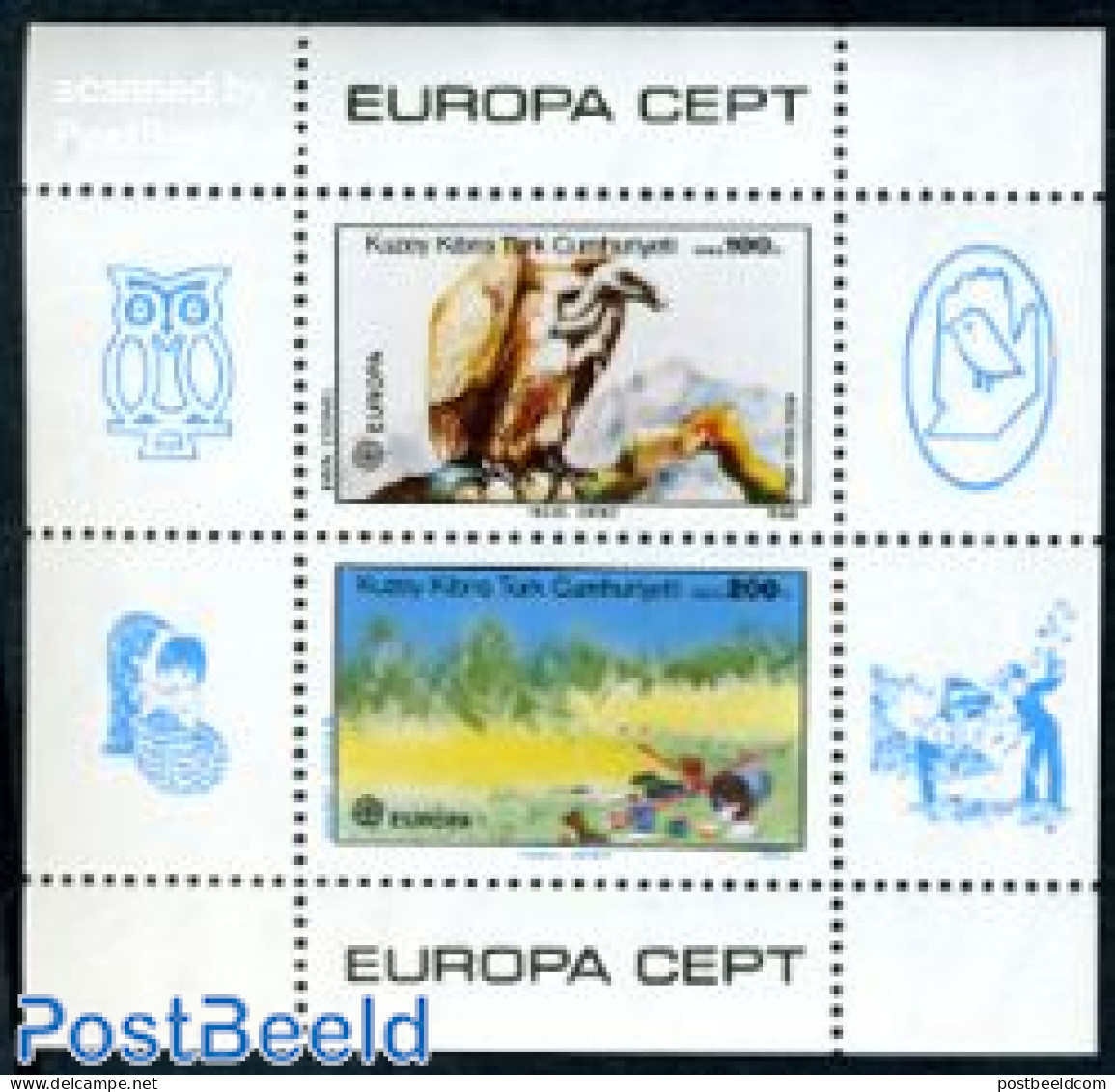 Turkish Cyprus 1986 Europa, Nature Conservation S/s, Mint NH, History - Nature - Europa (cept) - Birds - Birds Of Prey.. - Protection De L'environnement & Climat
