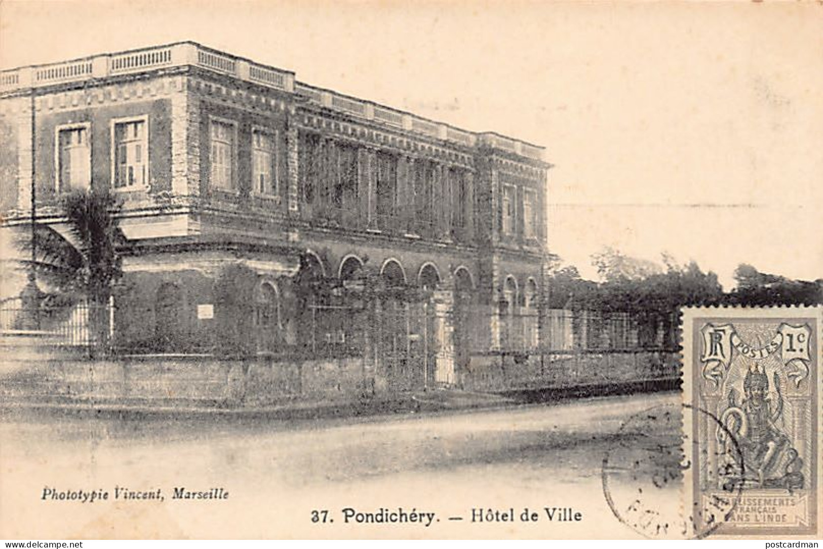 India - PONDICHERRY Pondichéry - Town-Hall - Publ. Vincent 37 - Inde