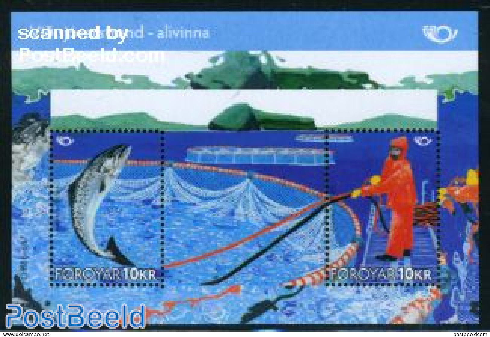 Faroe Islands 2010 Norden, Coastal Life S/s, Mint NH, History - Nature - Europa Hang-on Issues - Fish - Fishing - European Ideas