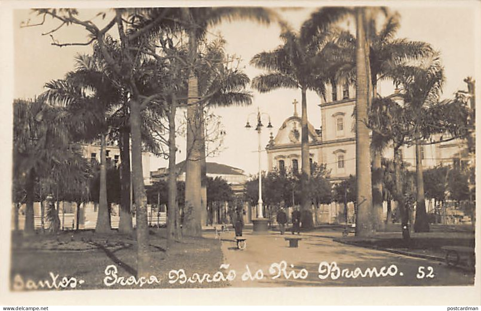 Brasil - SANTOS - Praça Barao Do Rio Branco - Ed. Wessel 52 - Autres & Non Classés