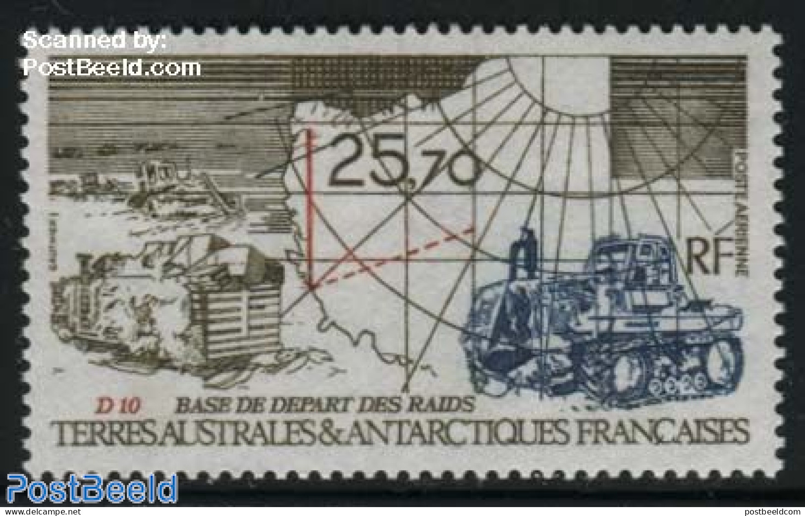 French Antarctic Territory 1993 Basis Camp D10 1v, Mint NH, Science - Various - The Arctic & Antarctica - Maps - Unused Stamps
