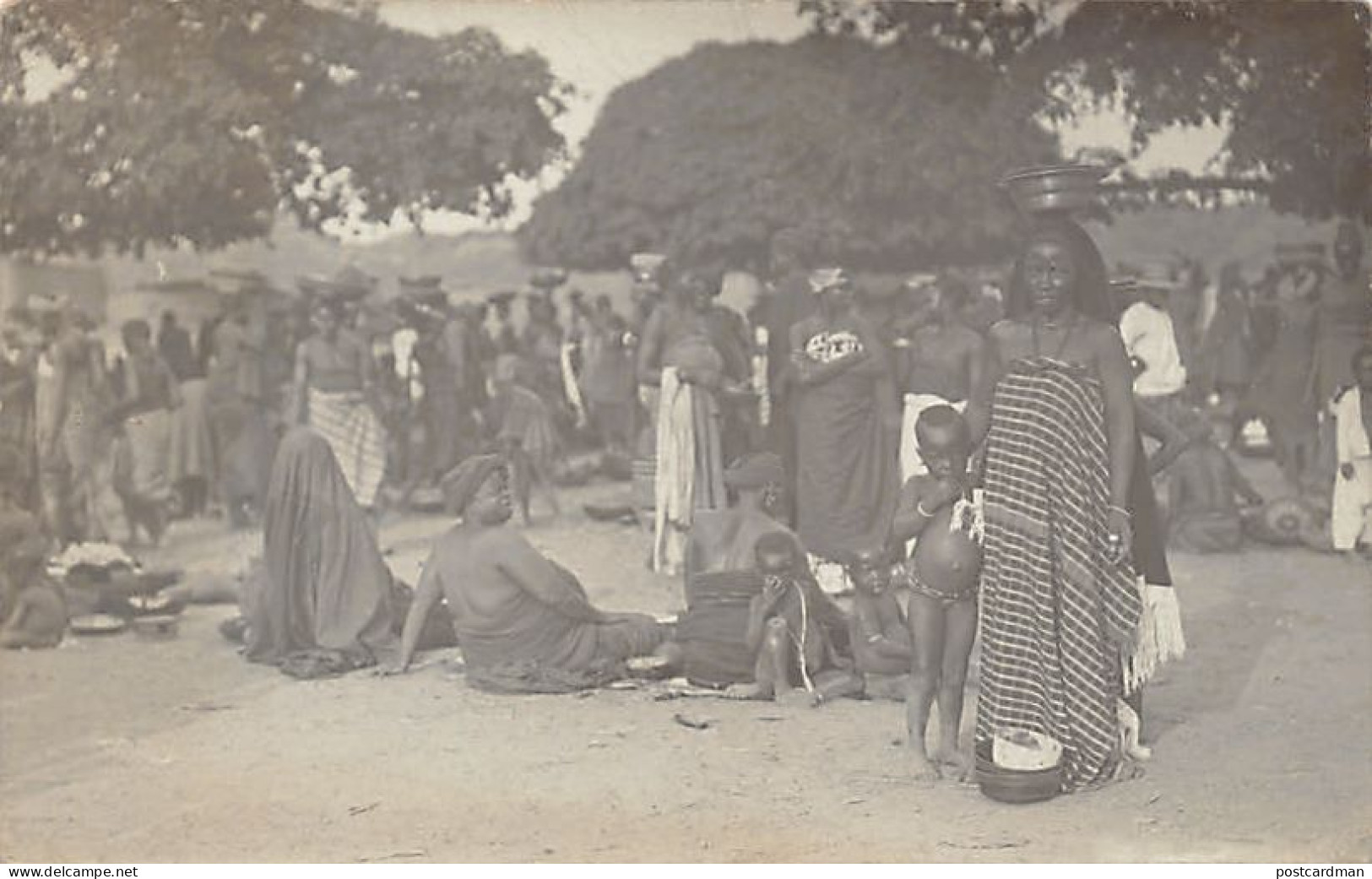 Bénin - PARAKOU - Le Marché En 1909 - CARTE PHOTO - Ed. Cliché Du Docteur Chaix  - Benin