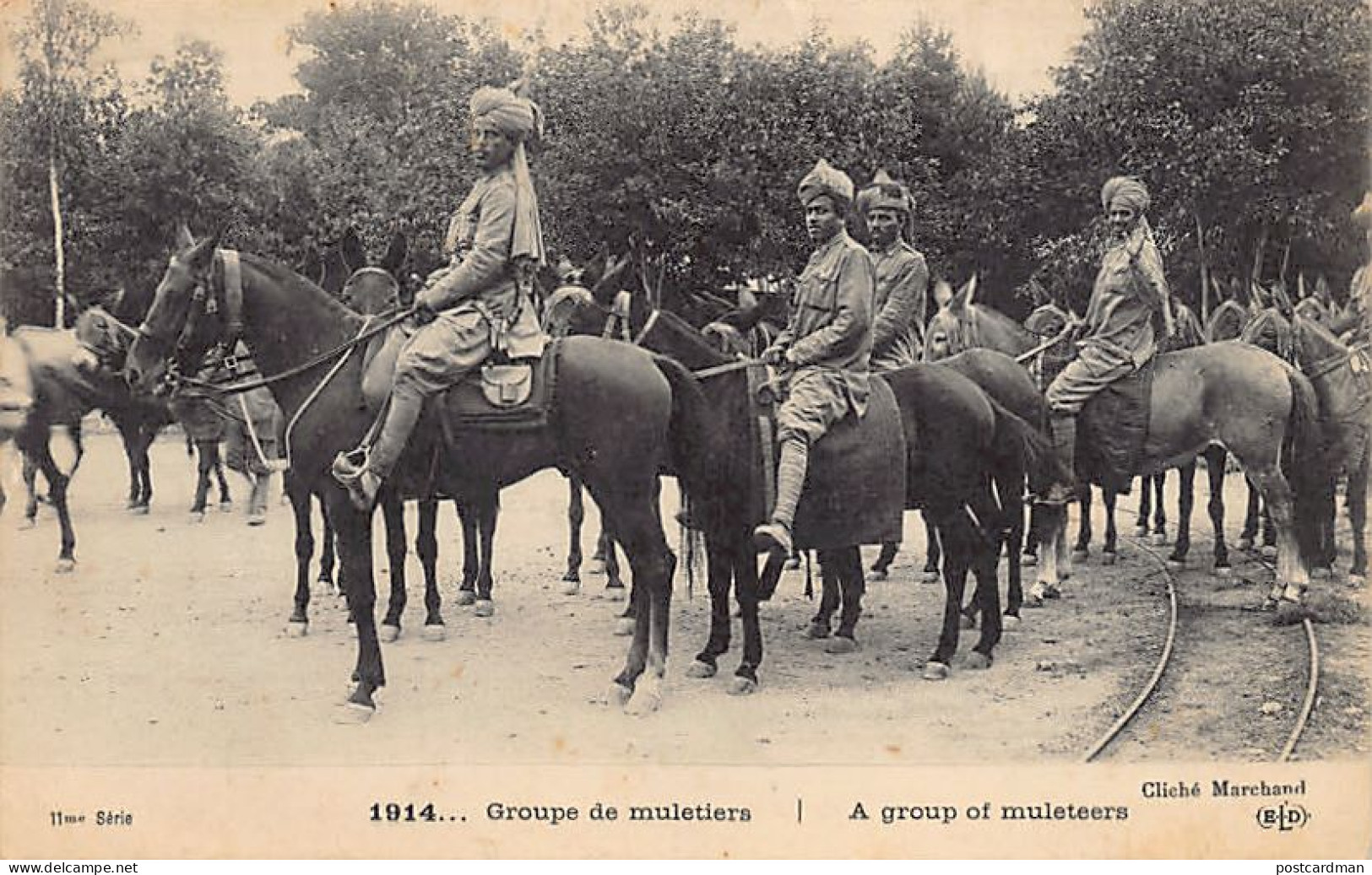 India - WORLD WAR ONE - Mulleteers Of The Indian Army In France - India