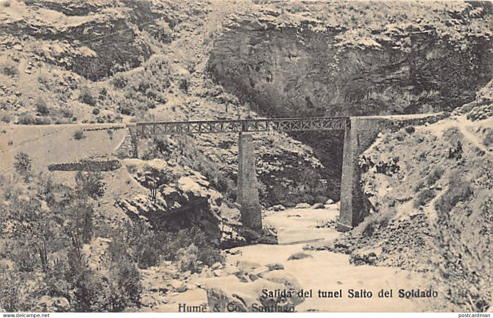 Chile - Salida Del Tunel Salto Del Soldado - Ed. Hume & Ca.  - Chili