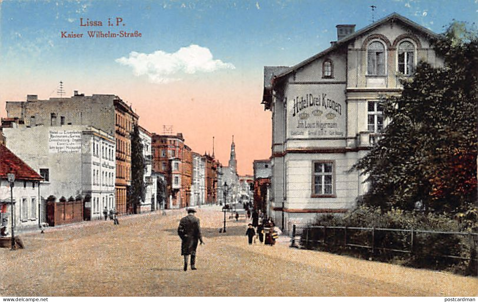Poland - LESZNO Lissa - Kaiser Wilhelm-Strasse - Hotel Drei Kronen - Publ. Unknown  - Polen