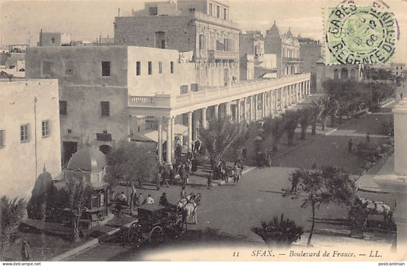 Tunisie - SFAX - Boulevard De France - Ed. L.L. Lévy 11 - Tunisia