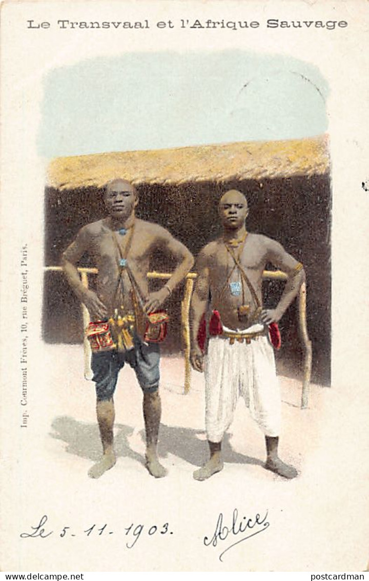 South Africa - The Transvaal And Wild Africa - Two African Types - Publ. Courmont Frères  - Zuid-Afrika