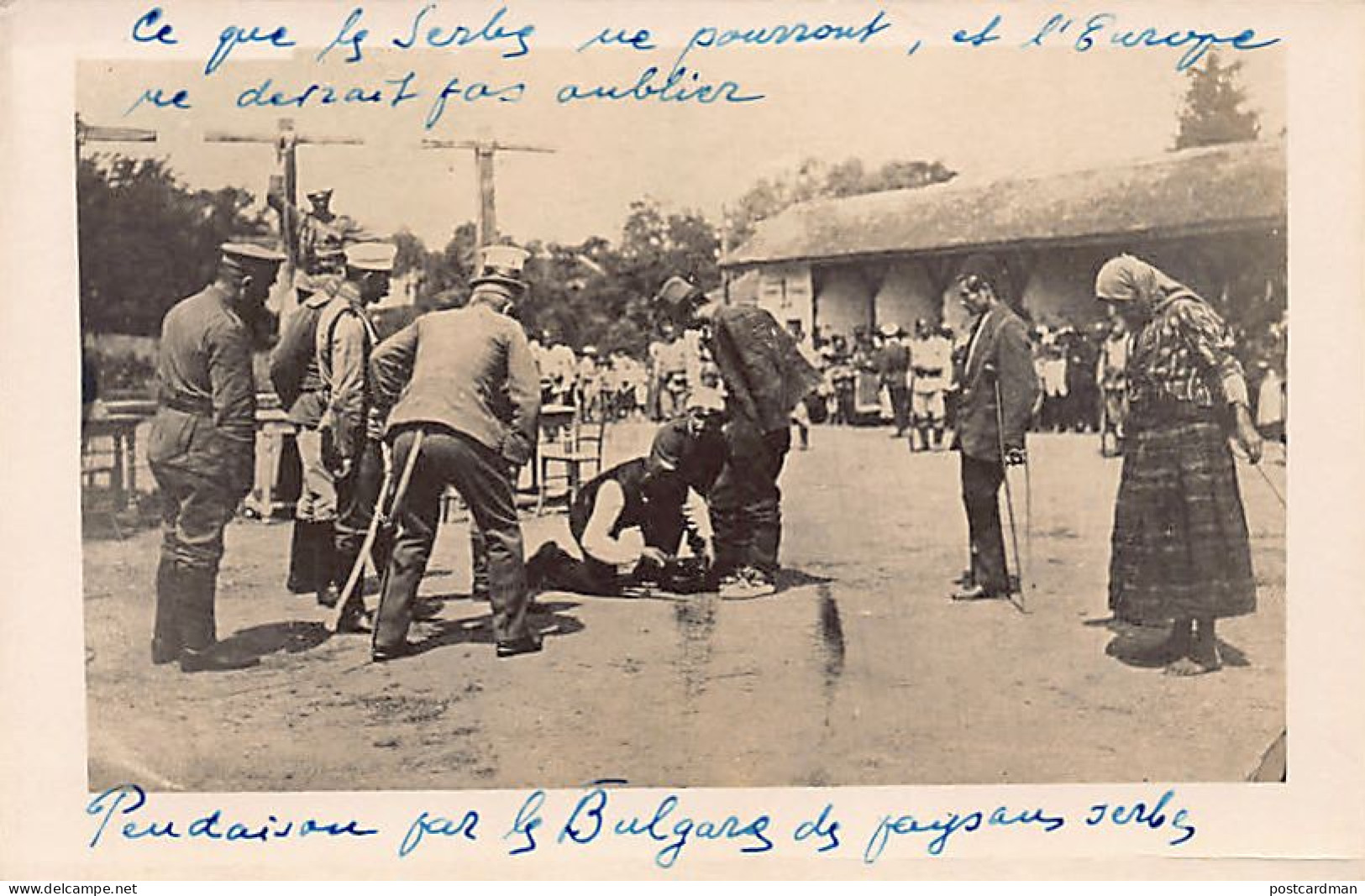 SERBIA - World War One - Serbian Peasants Hanged By The Bulgarian Army - REAL PHOTO - Serbia