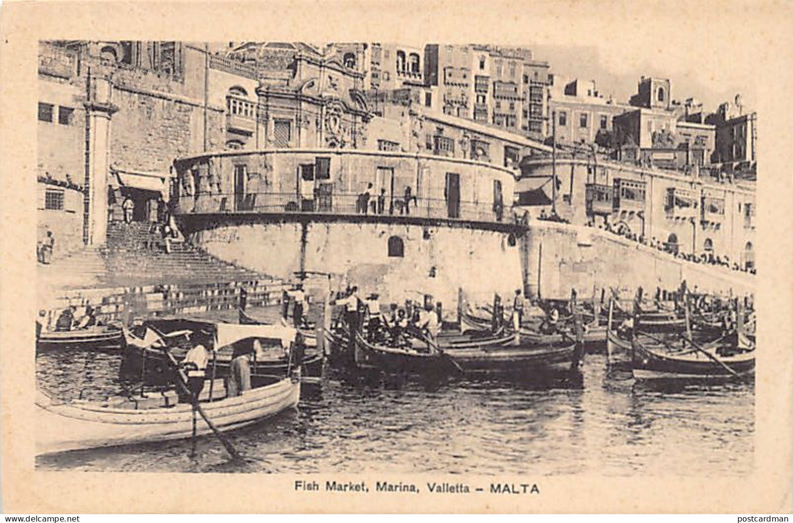 Malta - VALETTA - Fish Market, Marina - Publ. John Critien 64205 - Malte