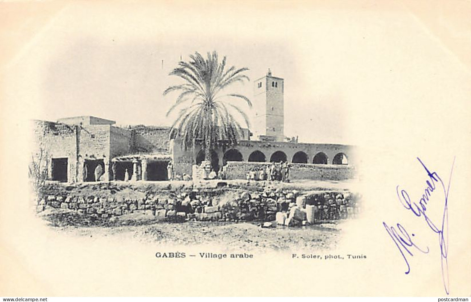 GABÈS - Carte Précurseur - Village Arabe - Ed. F. Soler  - Tunisie