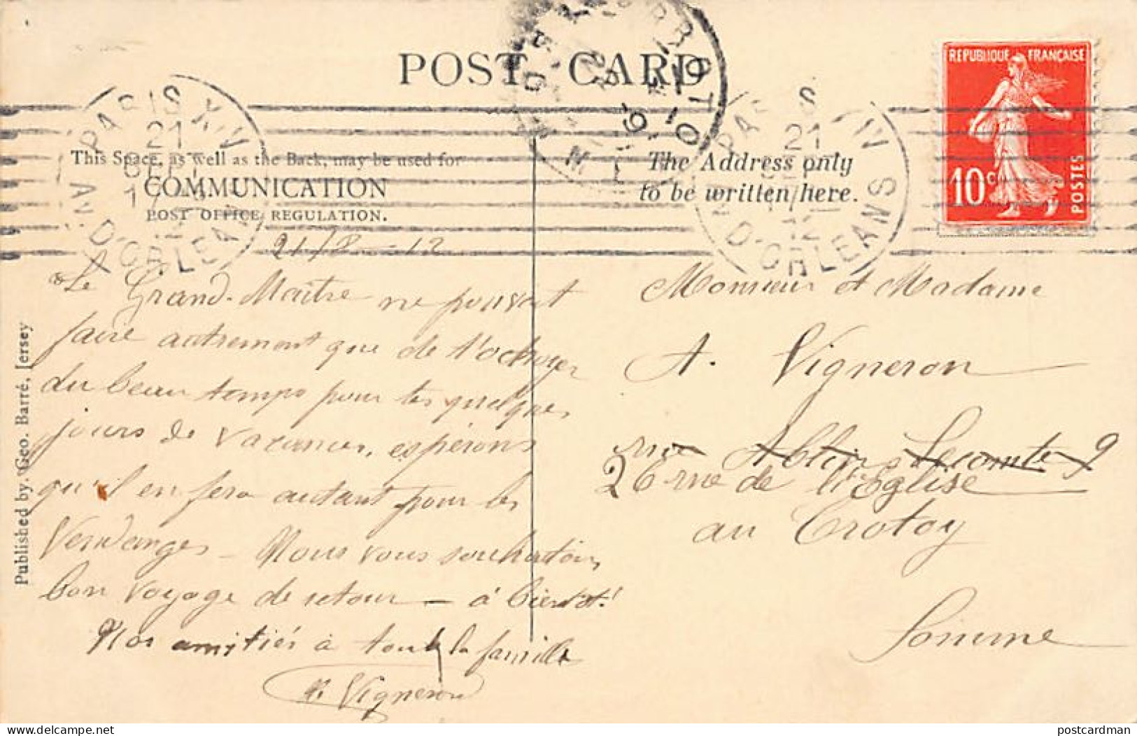 JERSEY - Crossing To The Plemont Caves - Publ. Geo. Barré  - Other & Unclassified