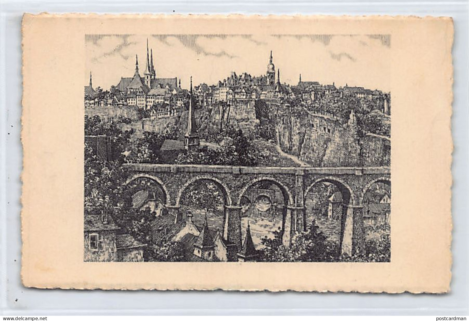 LUXEMBOURG VILLE - Viaduc Et Panorama D'après L'eau-forte Originale De Géo Fosty - Ed. Géoluc 19 - Luxemburg - Stadt