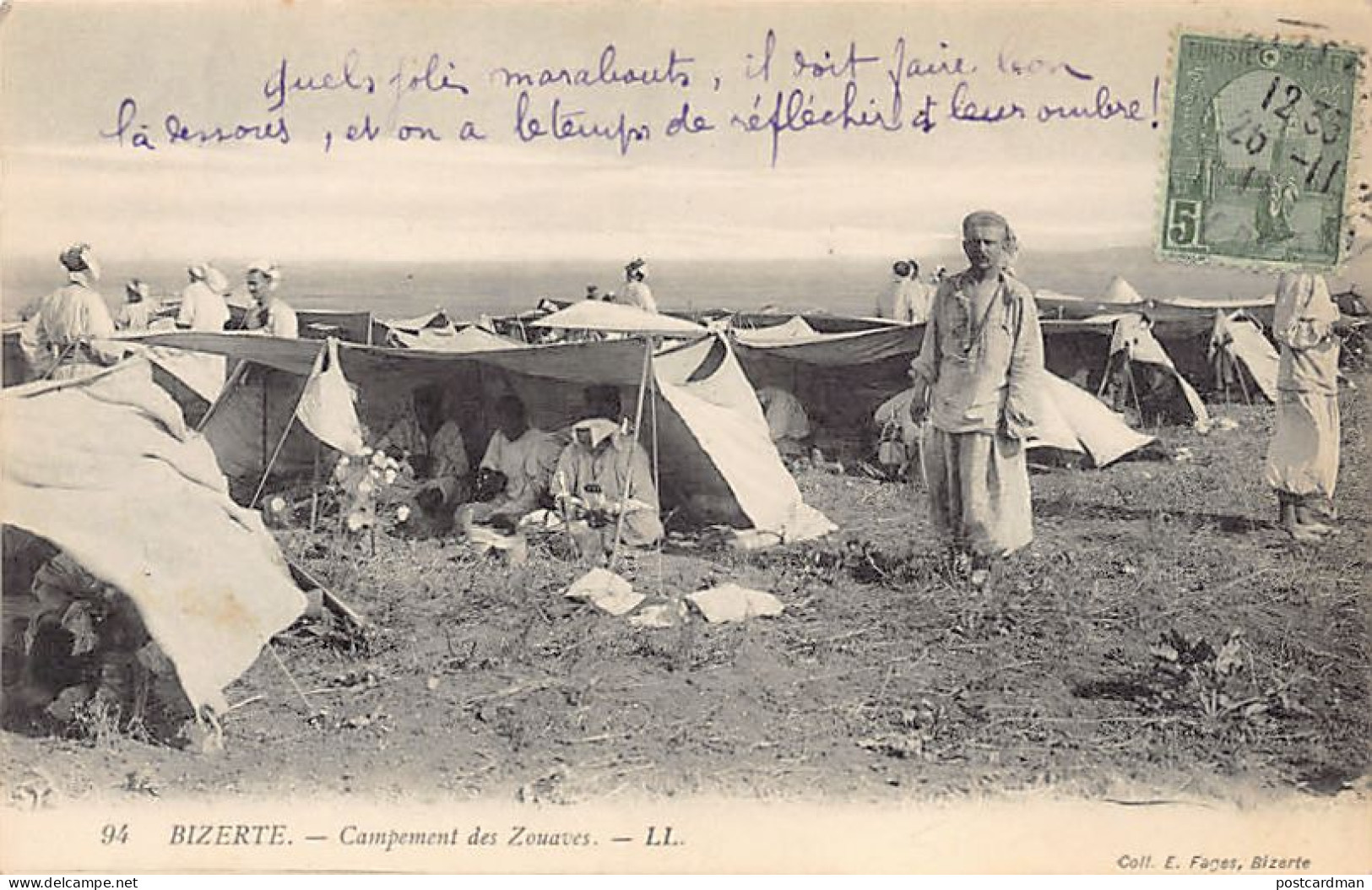 BIZERTE - Campement Des Zouaves - Ed. E. Fages - Lévy & Fils 94 - Tunisie
