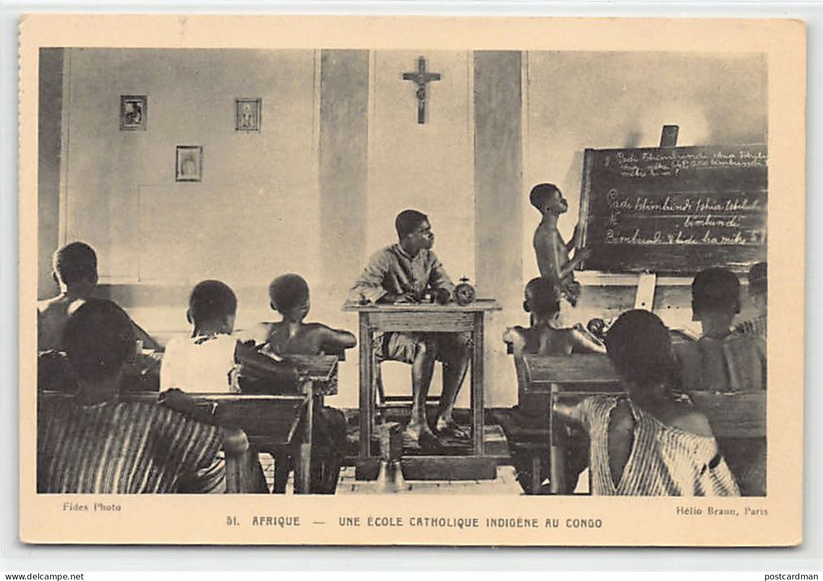 Congo Brazzaville - Une école Catholique Indigène - Ed. Oeuvre De Propagation De La Foi 51 - Autres & Non Classés