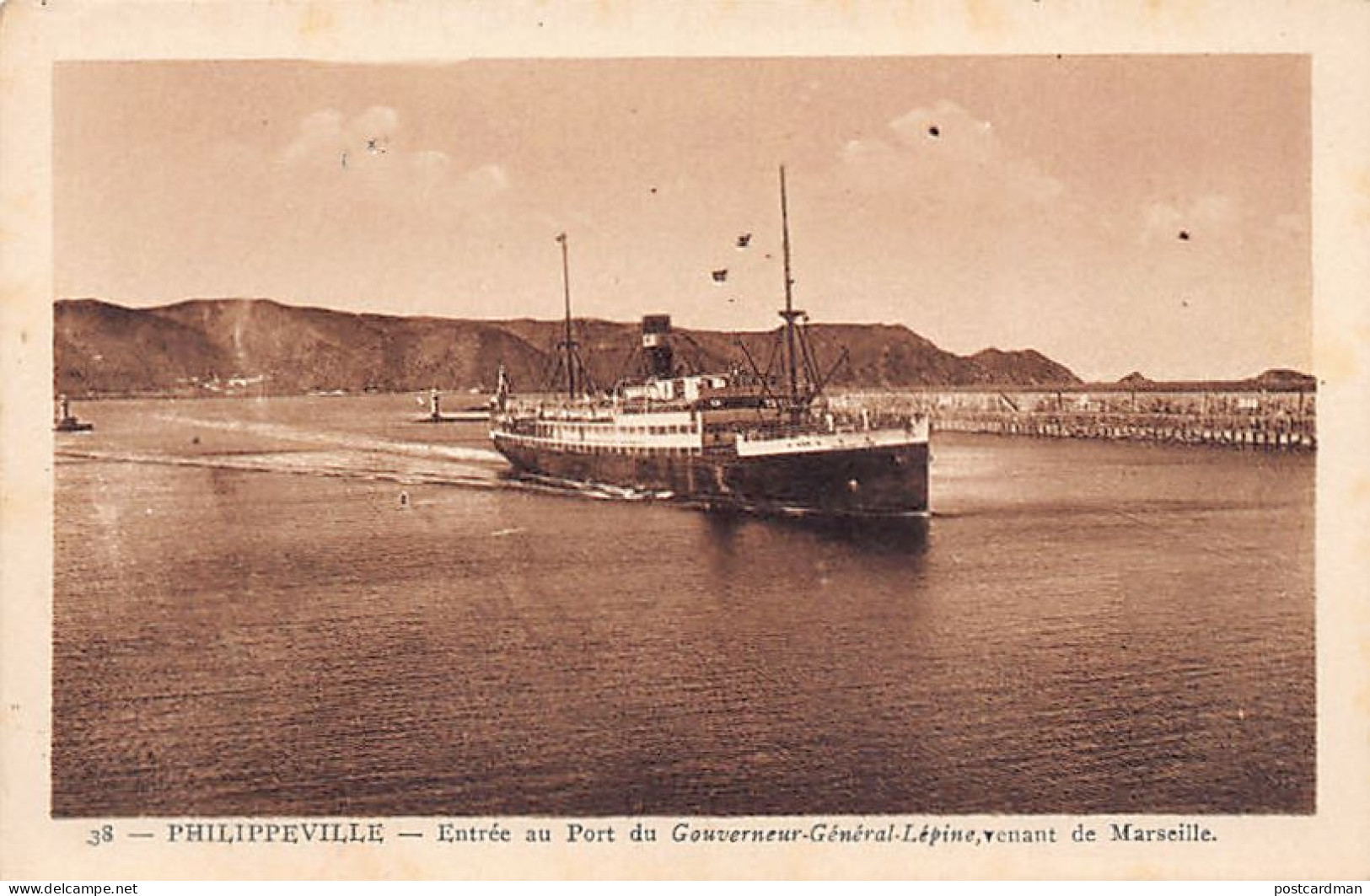 SKIKDA - Entrée Du Paquebot Gouverneur Général Lépine Venant De Marseille - Ed. EPA 38 - Skikda (Philippeville)