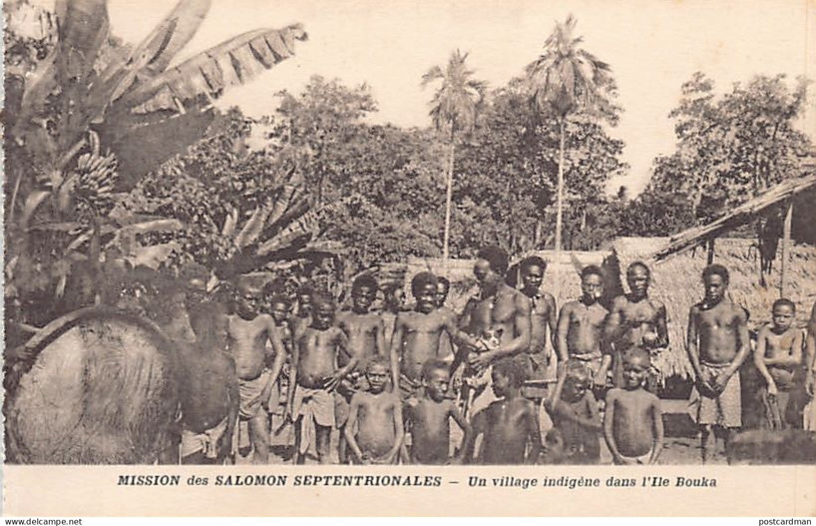 Papua New Guinea - BUKA ISLAND - A Native Village On The Island - Publ. Mission Des Salomon Septentrionales  - Papouasie-Nouvelle-Guinée