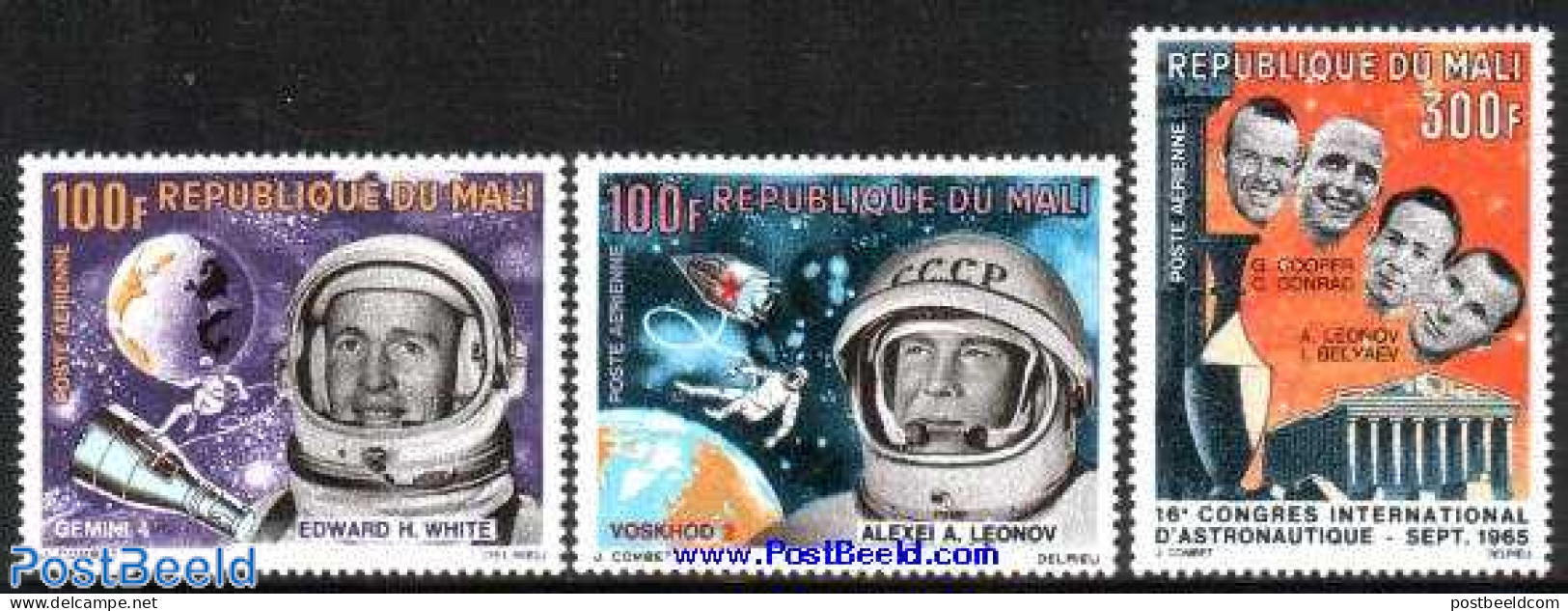 Mali 1966 Space Programme 3v, Mint NH, Transport - Space Exploration - Mali (1959-...)