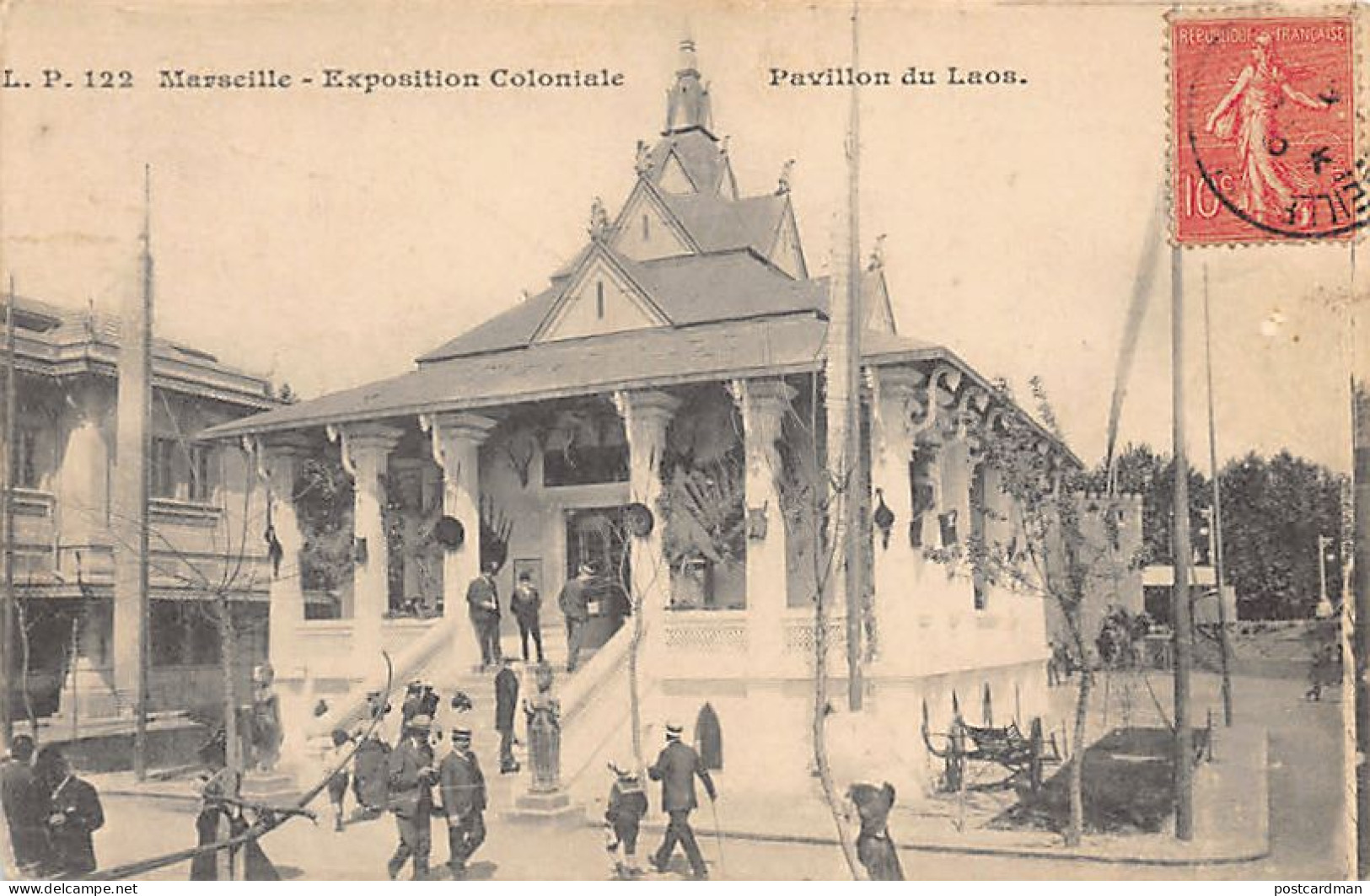Laos - Pavillon Du Laos à L'exposition Coloniale De Marseille En 1906 - Ed. L. P. 122 - Laos