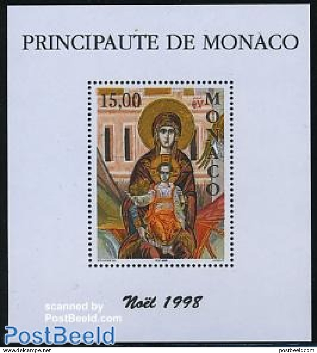 Monaco 1998 Christmas S/s, Mint NH, Religion - Christmas - Ungebraucht