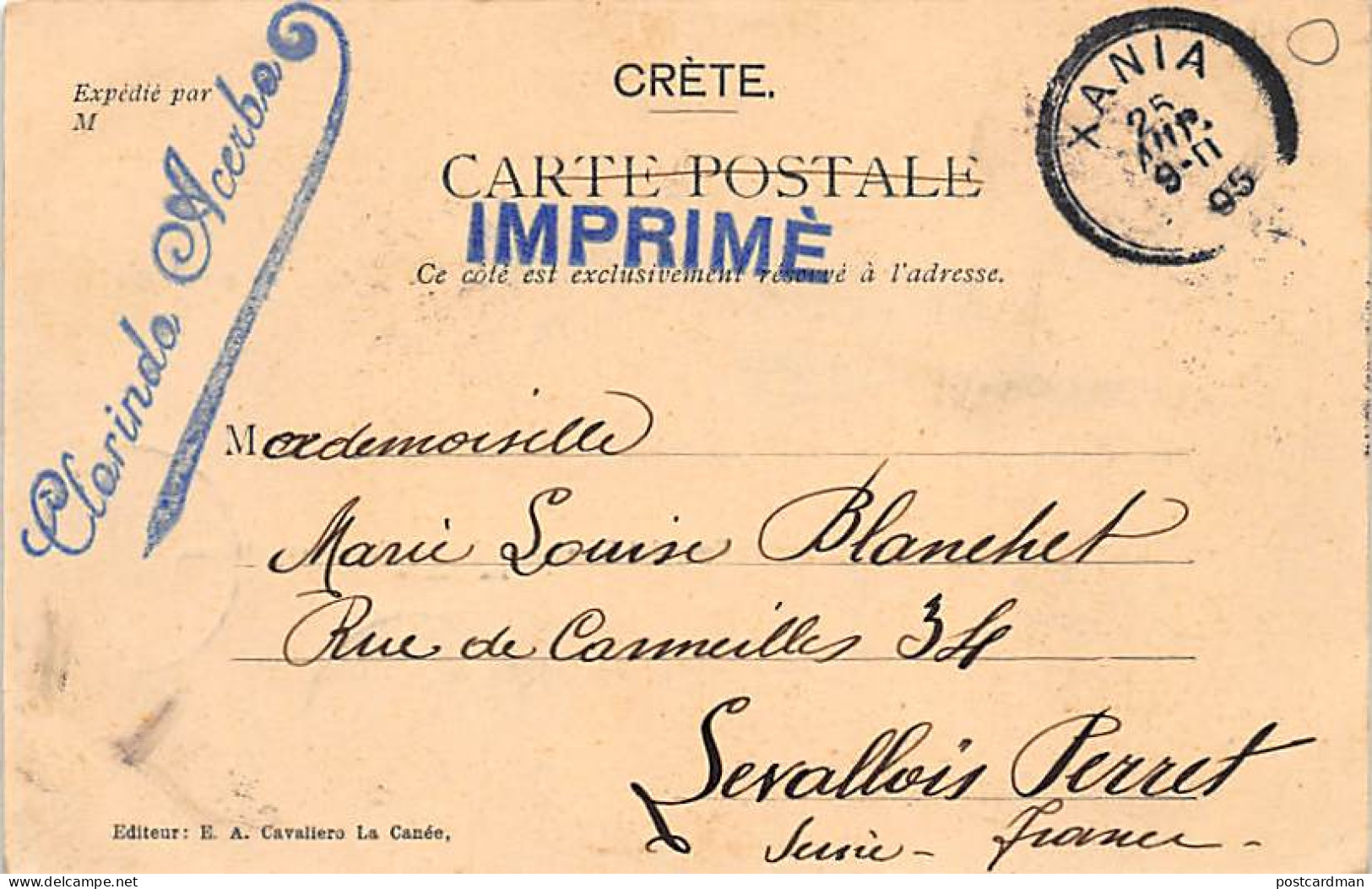 Crete - CHANIA - HALEPA - French Consulate And The Cavas - Publ. Cavaliero. - Grèce