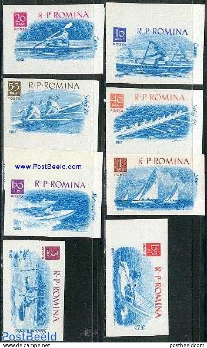 Romania 1962 Water Sports 8v Imperforated, Mint NH, Sport - Transport - Kayaks & Rowing - Sailing - Sport (other And M.. - Ungebraucht
