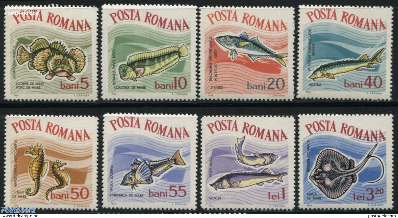 Romania 1964 Fish 8v, Mint NH, Nature - Fish - Unused Stamps