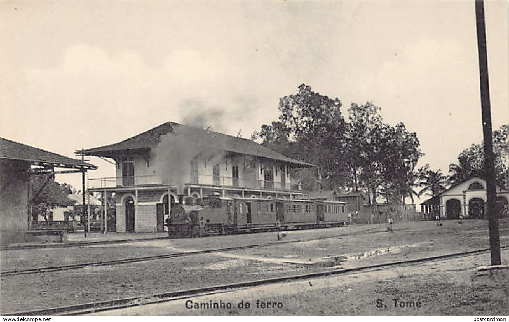 SAO TOME - The Railway Railroad Station - Publ. Governo. - Sao Tome Et Principe