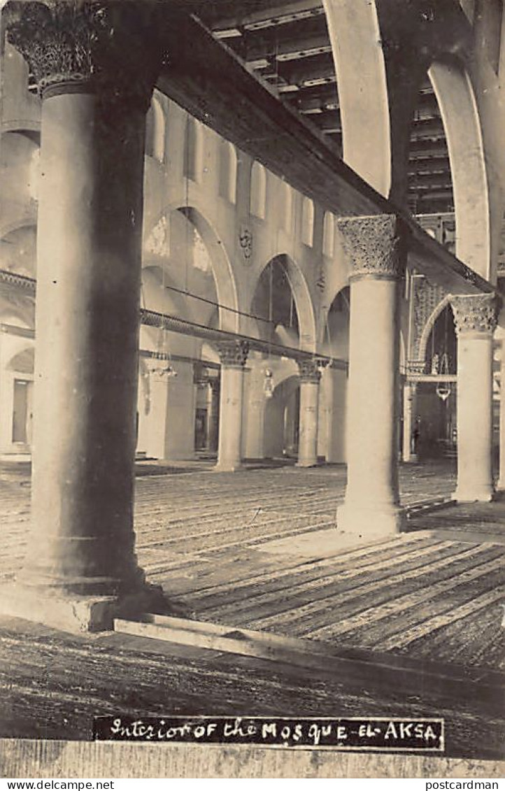Palestine - JERUSALEM - Interior Of The Mosque El Aksa - REAL PHOTO - Publ. Unkn - Palästina