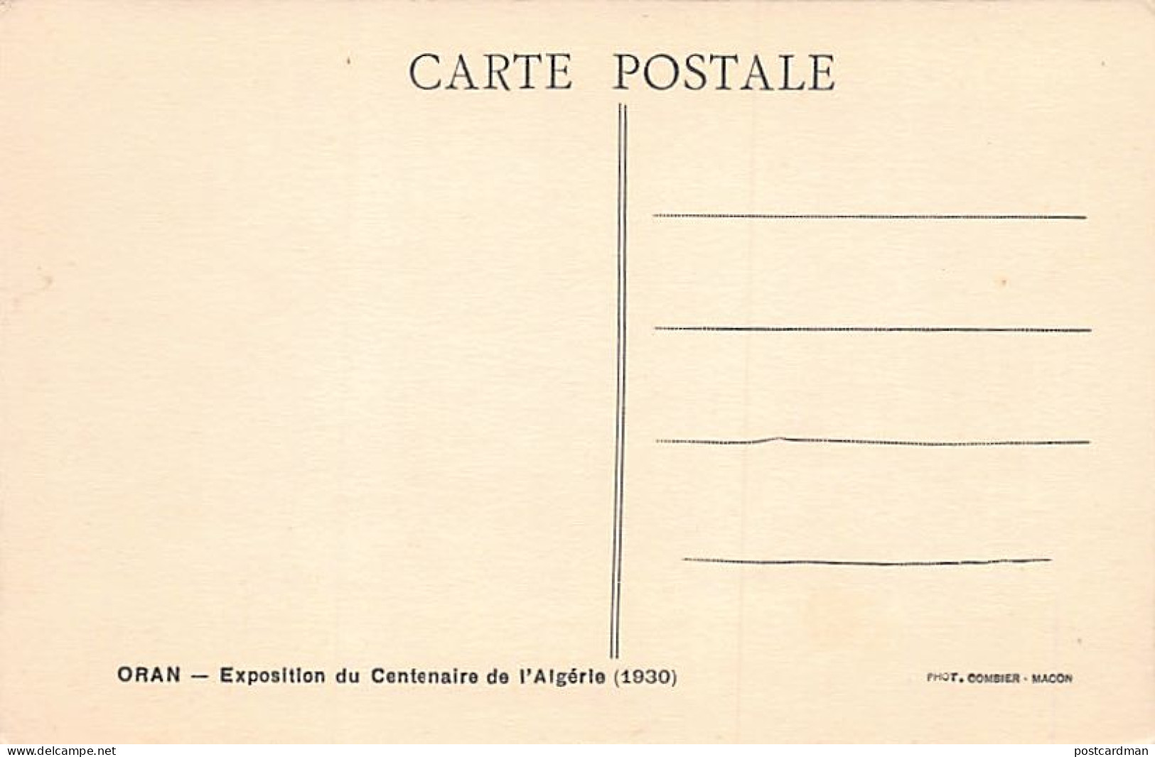 Algérie - ORAN - Entrée - Exposition Du Centenaire De L'Algérie (1930) - Ed. Combier  - Oran