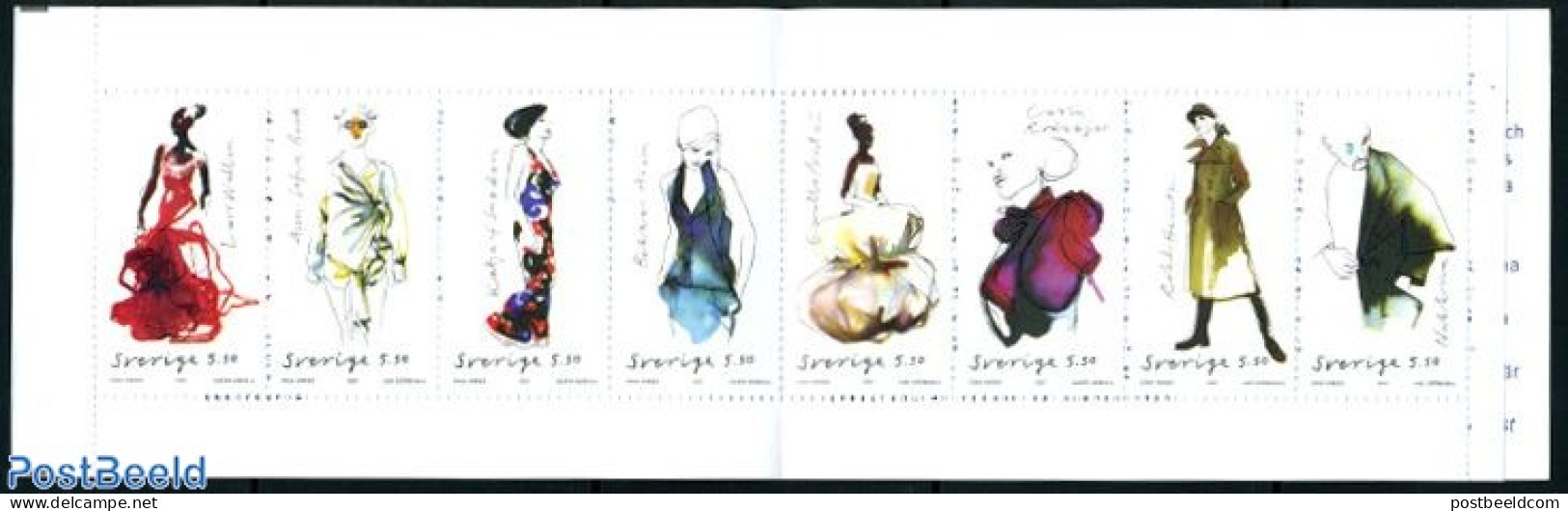 Sweden 2007 Fashion 8v In Booklet, Mint NH, Stamp Booklets - Art - Fashion - Ongebruikt