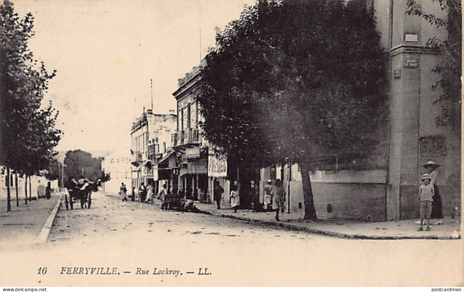 FERRYVILLE - Rue Lockroy, Angle Avenue De France - Ed. L.L. Lévy 16 - Tunisie