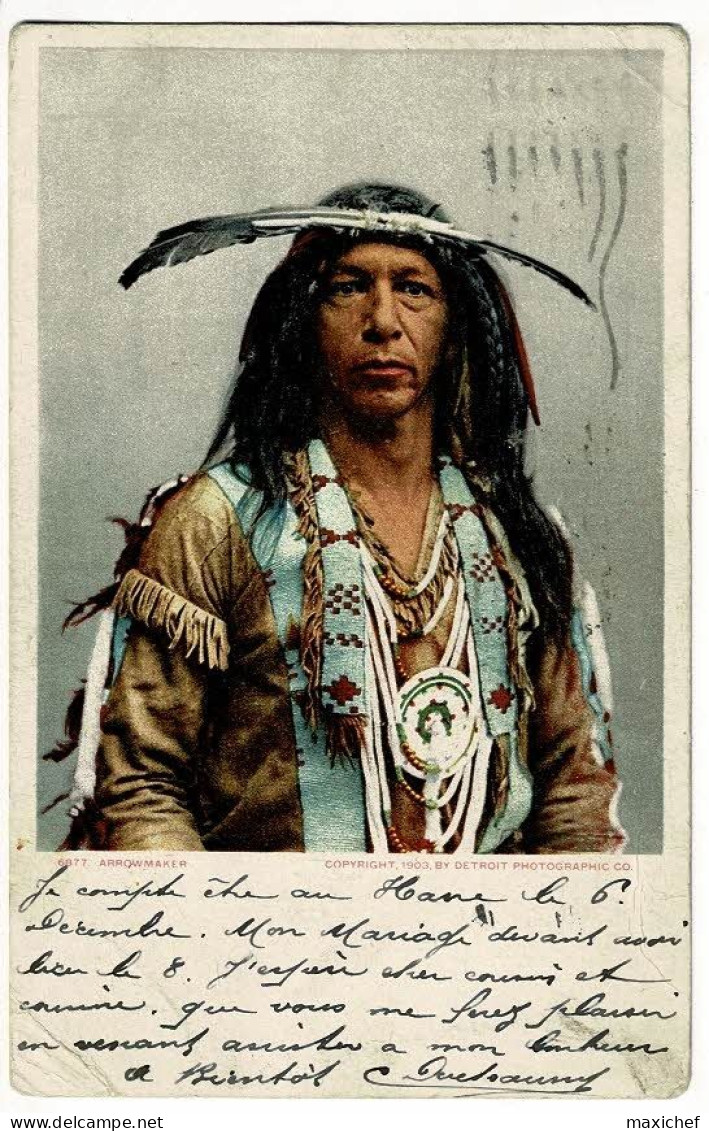 6877 - Arrowmaker - Circulé 1906 - Indiens D'Amérique Du Nord