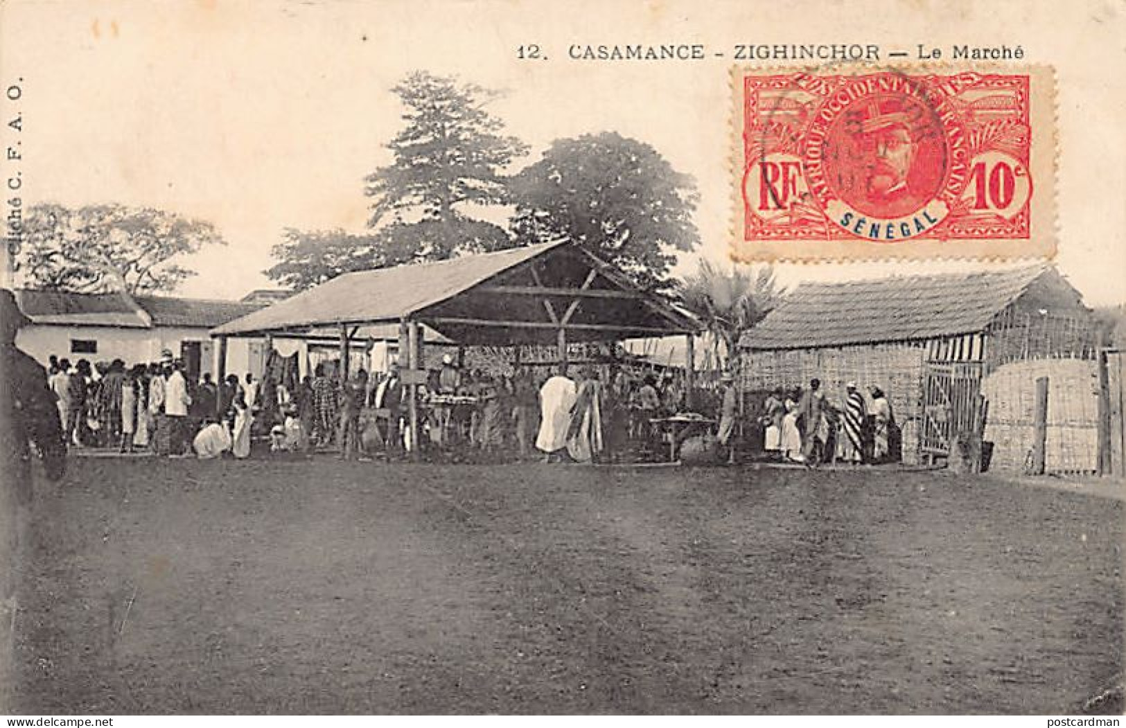 Sénégal - ZIGUINCHOR - Le Marché - UN PETIT DÉFAUT EN BAS AU CENTRE Voir Les Scans Pour L'état - Ed. C.F.A.O. 12 - Sénégal