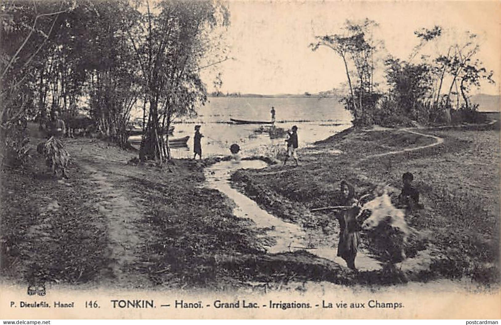 Viet Nam - HANOI - Grand Lac - Irrigations - La Vie Aux Champs - Ed. P. Dieulefi - Viêt-Nam