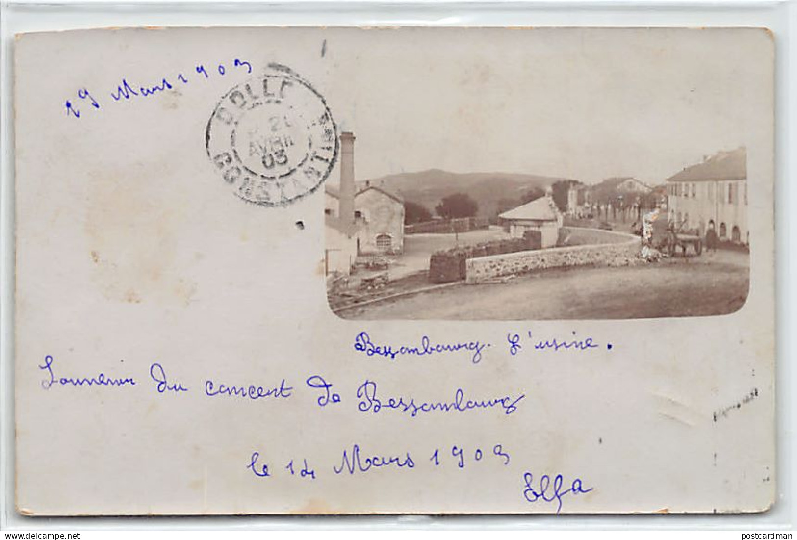 BESSOMBOURG Zitouna - L'usine De Liège - CARTE PHOTO Année 1903 - Autres & Non Classés