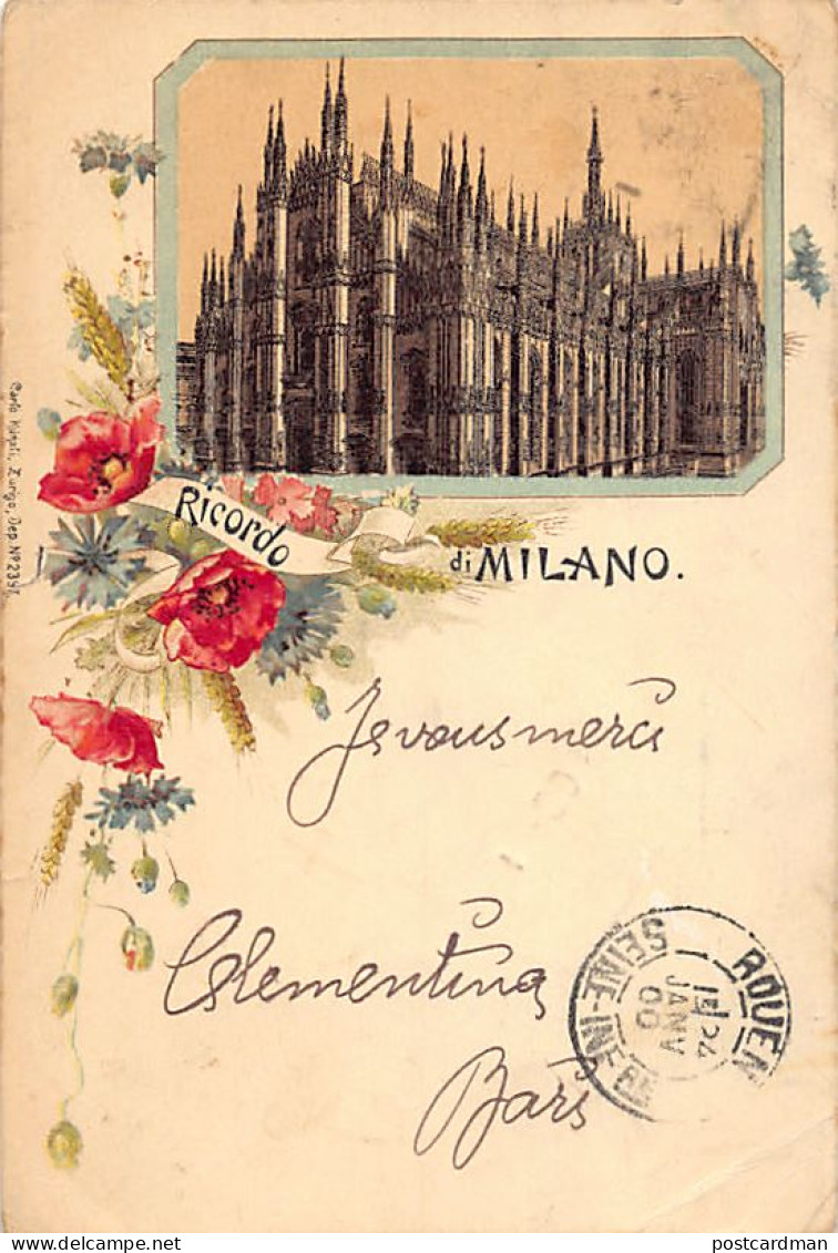 MILANO - Litografia - Duomo - Ed. Künzli 2397 - Milano (Milan)