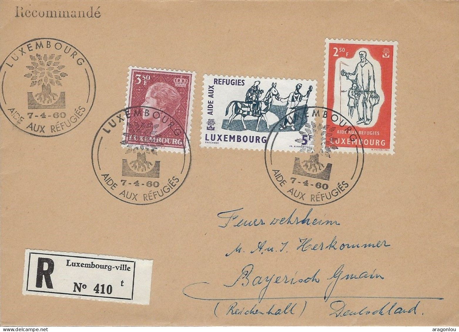 Luxembourg - Luxemburg - Lettre  Recommandé   1960 - Ungebraucht