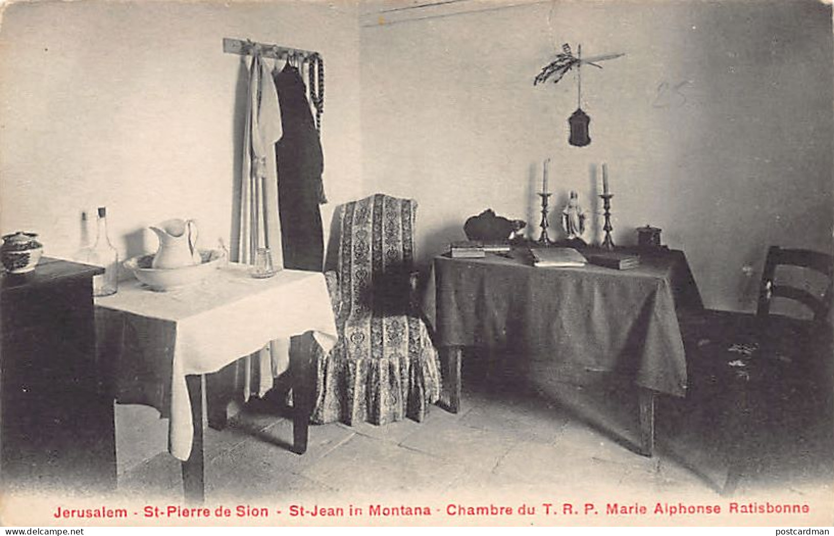 Israel - JERUSALEM - St. Peter Of Sion - St. John In Montana - Ratisbonne's Chamber - Publ. A. Breger Frères  - Israël