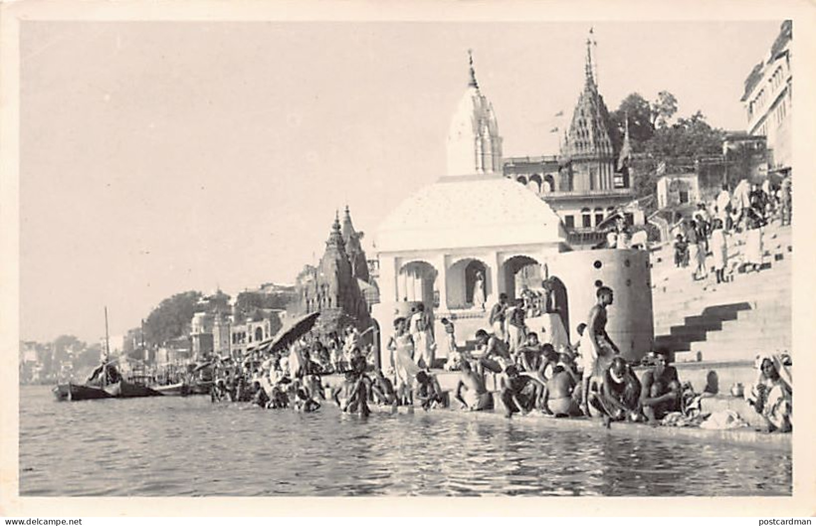 India - BENARES Varanasi - Scindia Ghat - REAL PHOTO - India