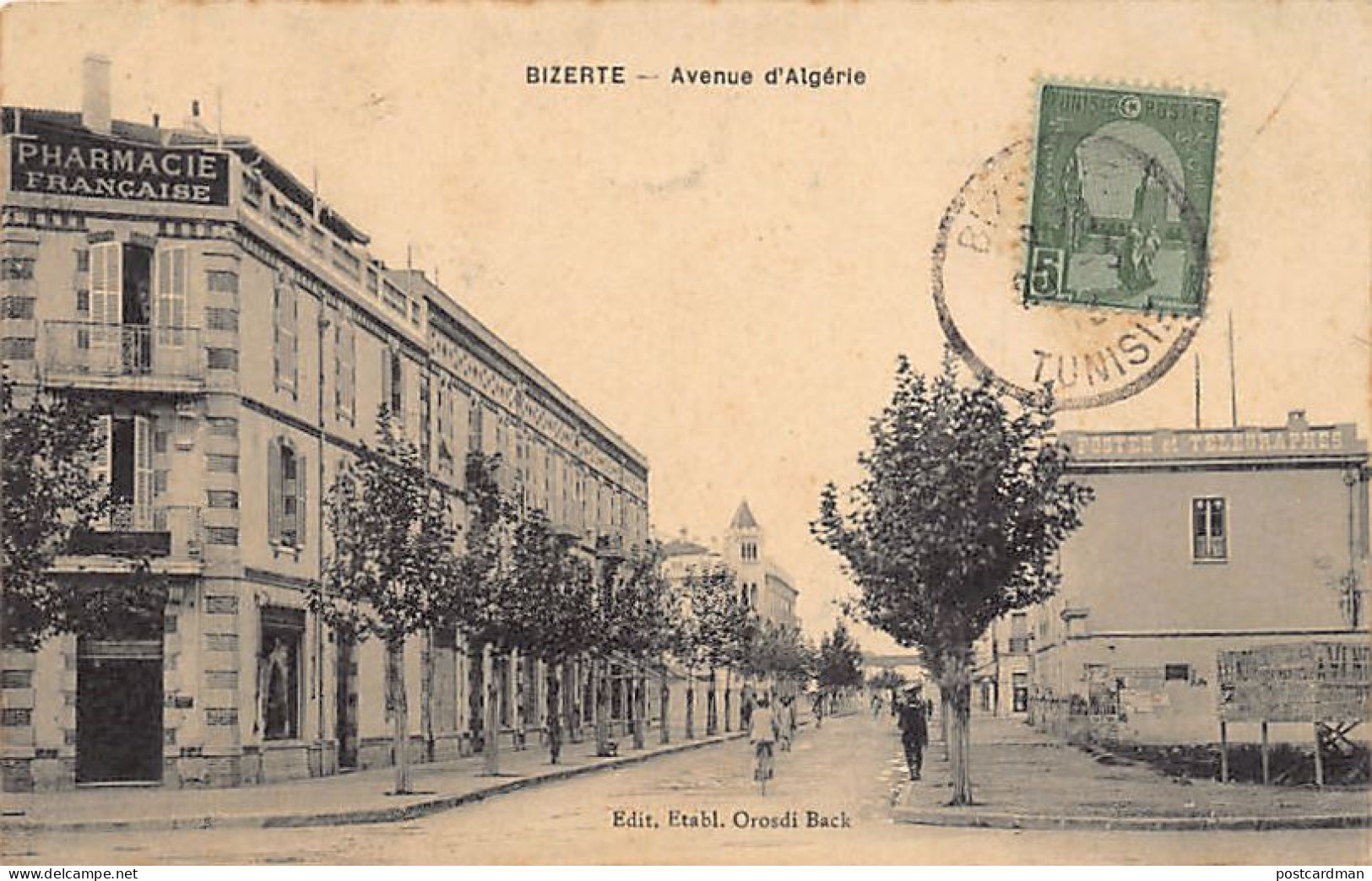Tunisie - BIZERTE - Avenue D'Algérie - Pharmacie Française - Ed. Orosdi Back  - Tunesien