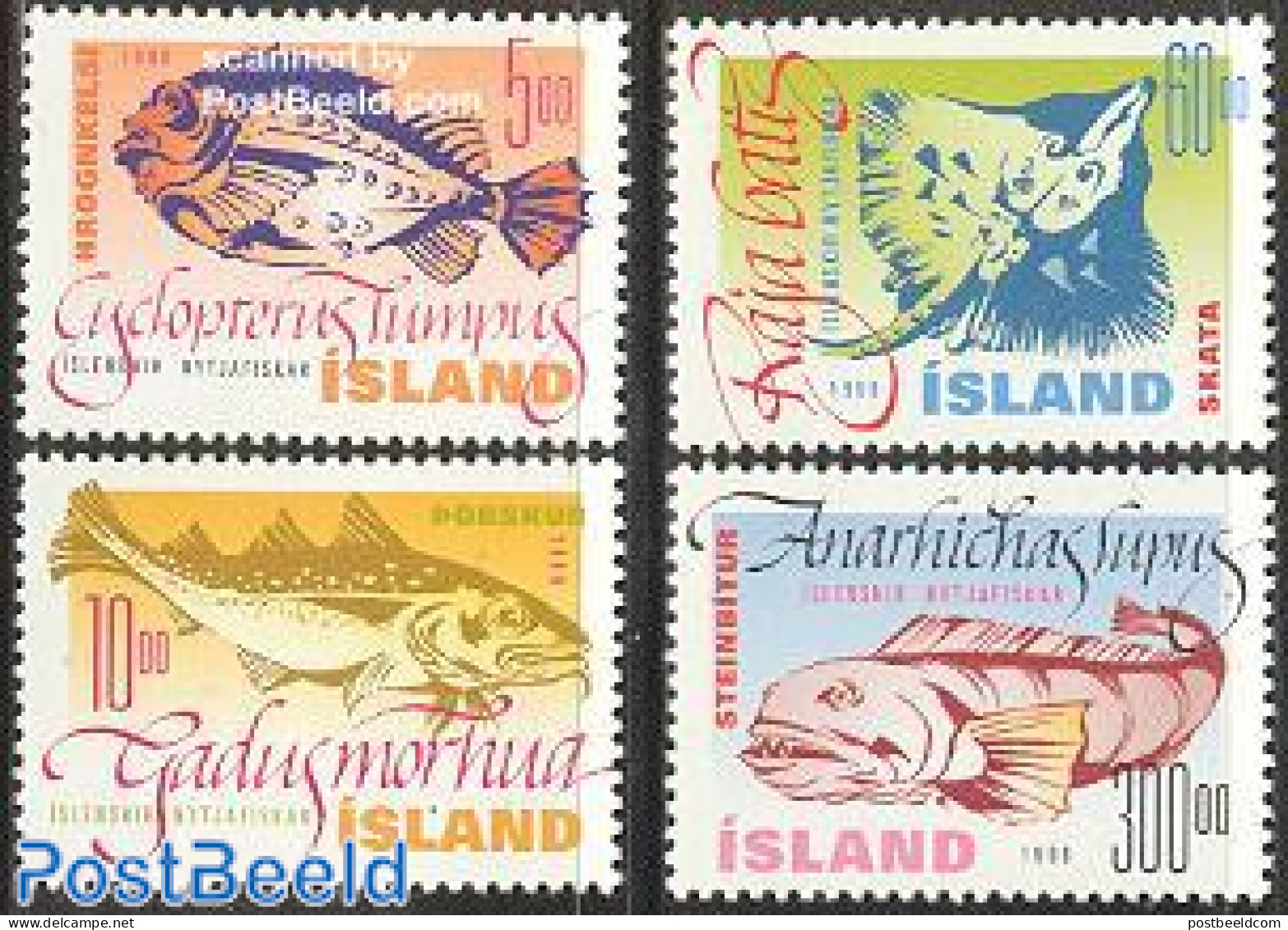 Iceland 1998 Fish 4v, Mint NH, Nature - Fish - Unused Stamps