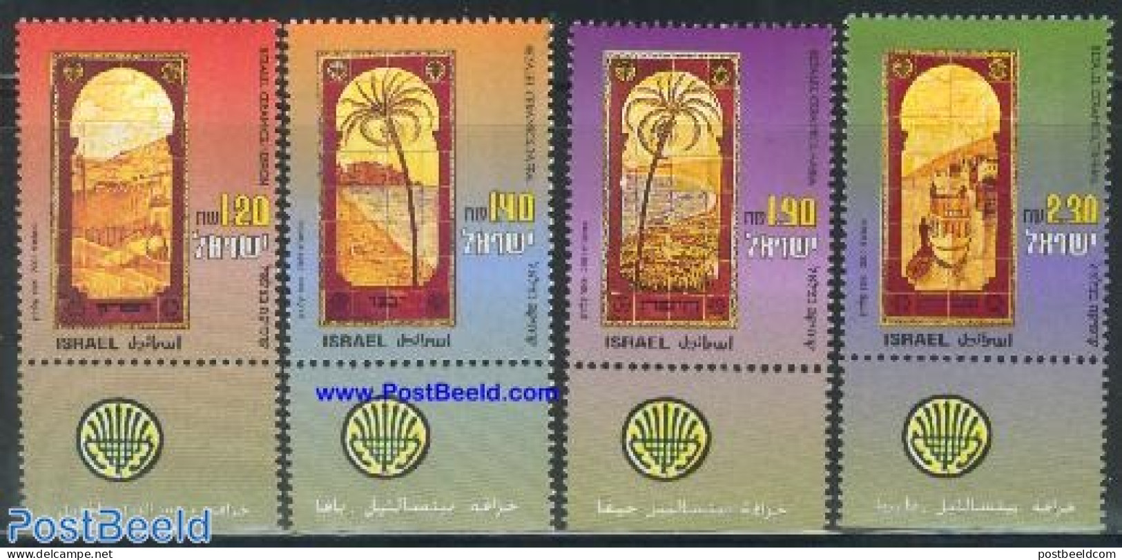 Israel 2001 Ceramics 4v, Mint NH, Nature - Trees & Forests - Art - Art & Antique Objects - Unused Stamps (with Tabs)