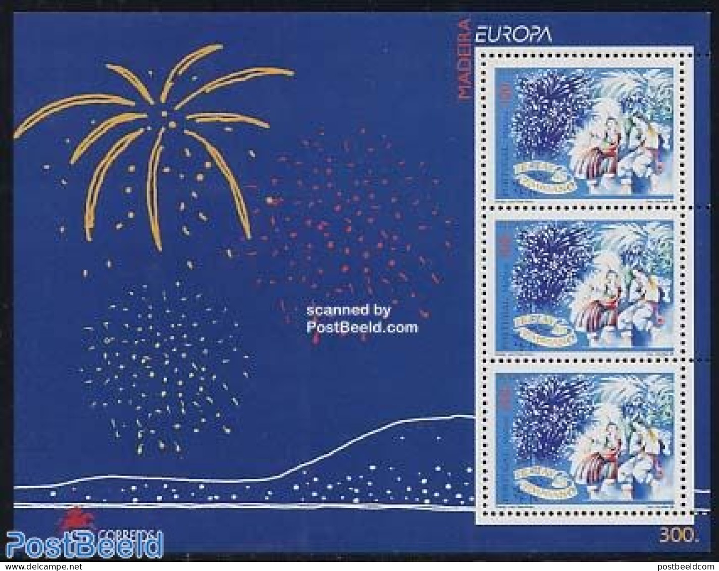 Madeira 1998 Europa, New Year S/s, Mint NH, History - Various - Europa (cept) - Folklore - New Year - Art - Fireworks - New Year