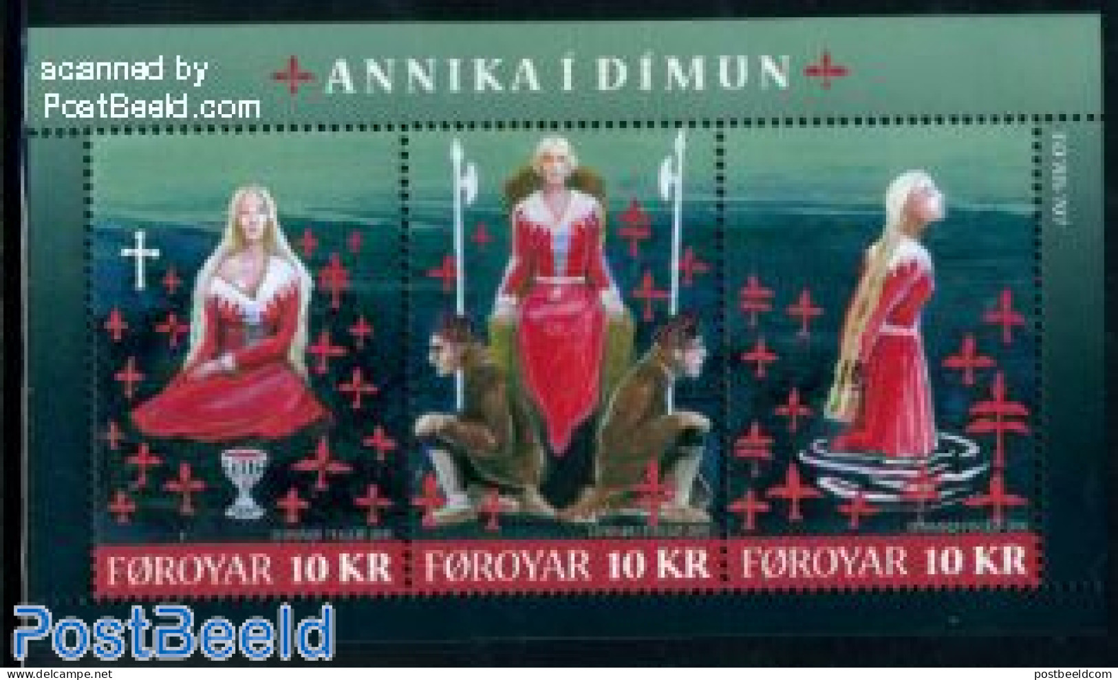Faroe Islands 2011 Legends, Annika I Dimun S/s, Mint NH, Art - Fairytales - Märchen, Sagen & Legenden