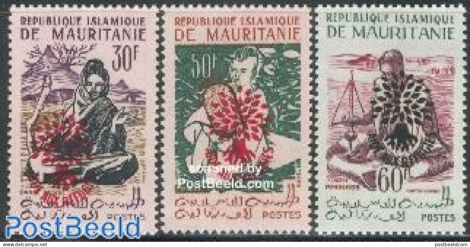 Mauritania 1962 Refugees, Overprints (37 Leaves) 3v, Mint NH, History - Various - Refugees - Int. Year Of Refugees 1960 - Refugees
