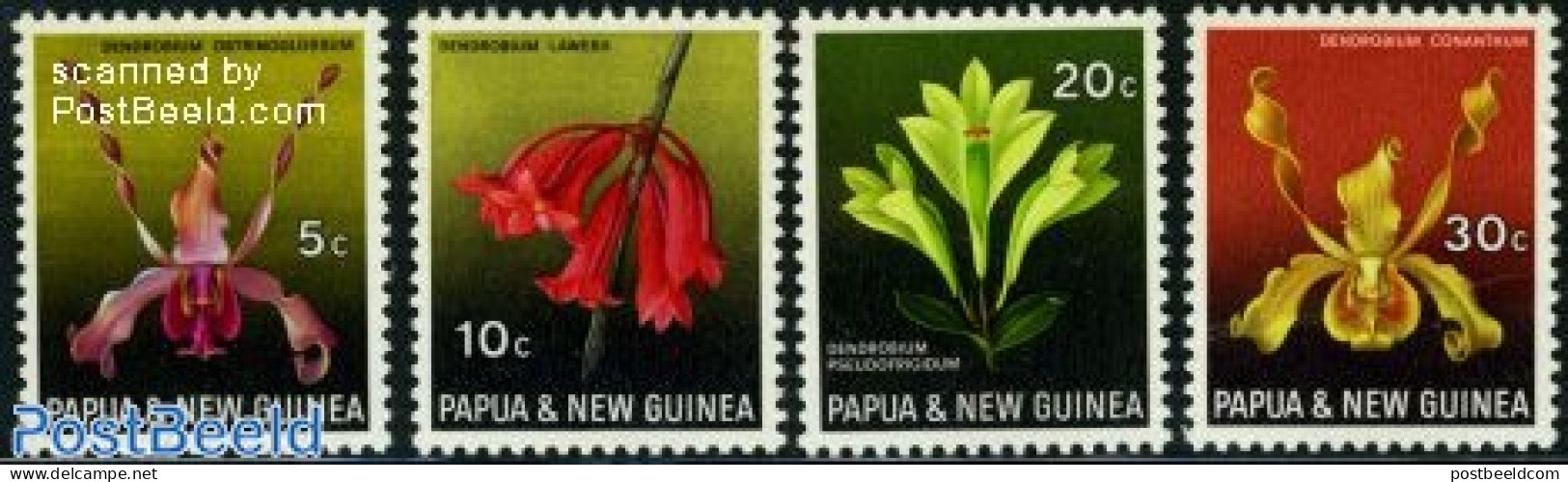 Papua New Guinea 1969 Orchids 4v, Mint NH, Nature - Flowers & Plants - Orchids - Papua New Guinea
