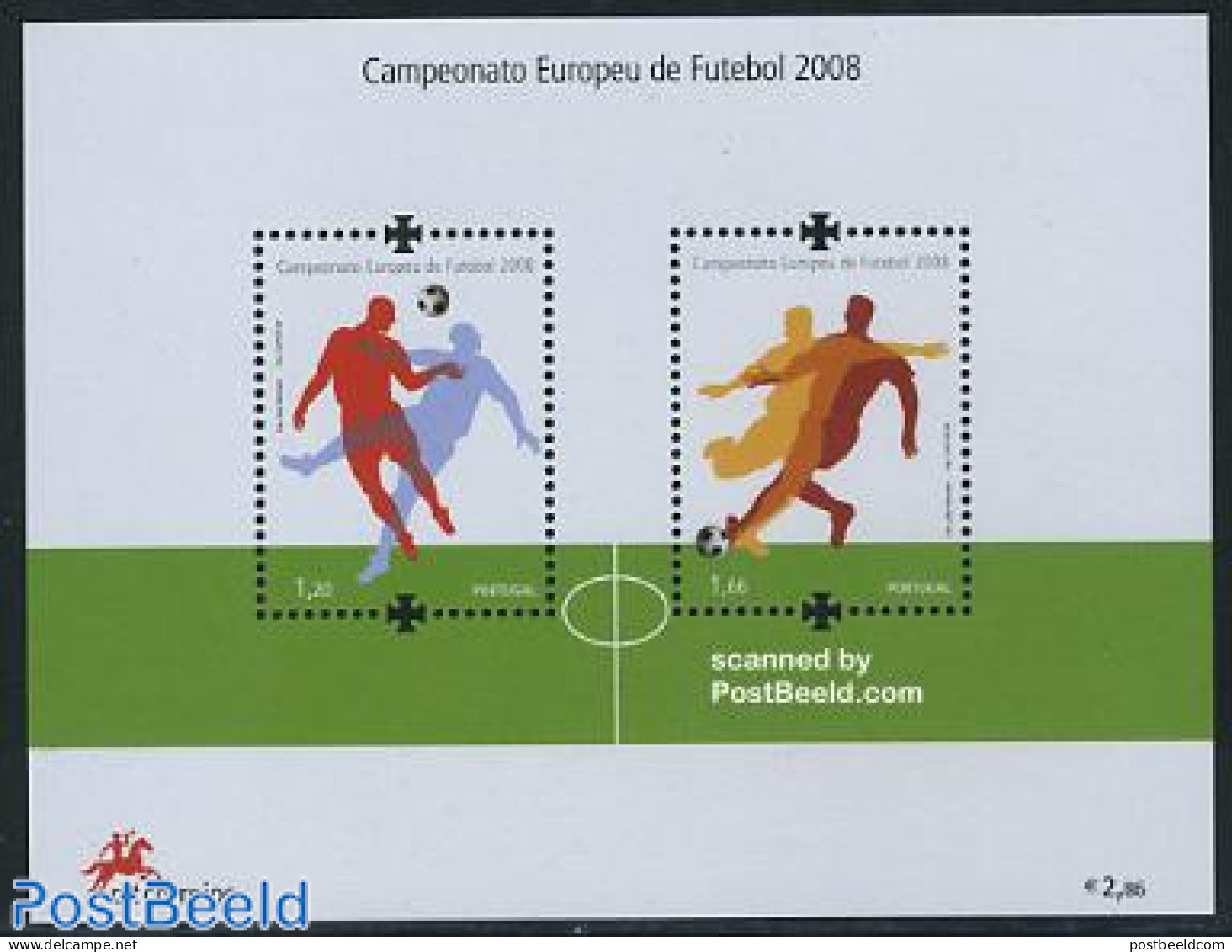 Portugal 2008 EC Football S/s, Mint NH, History - Sport - Europa Hang-on Issues - Football - Nuevos