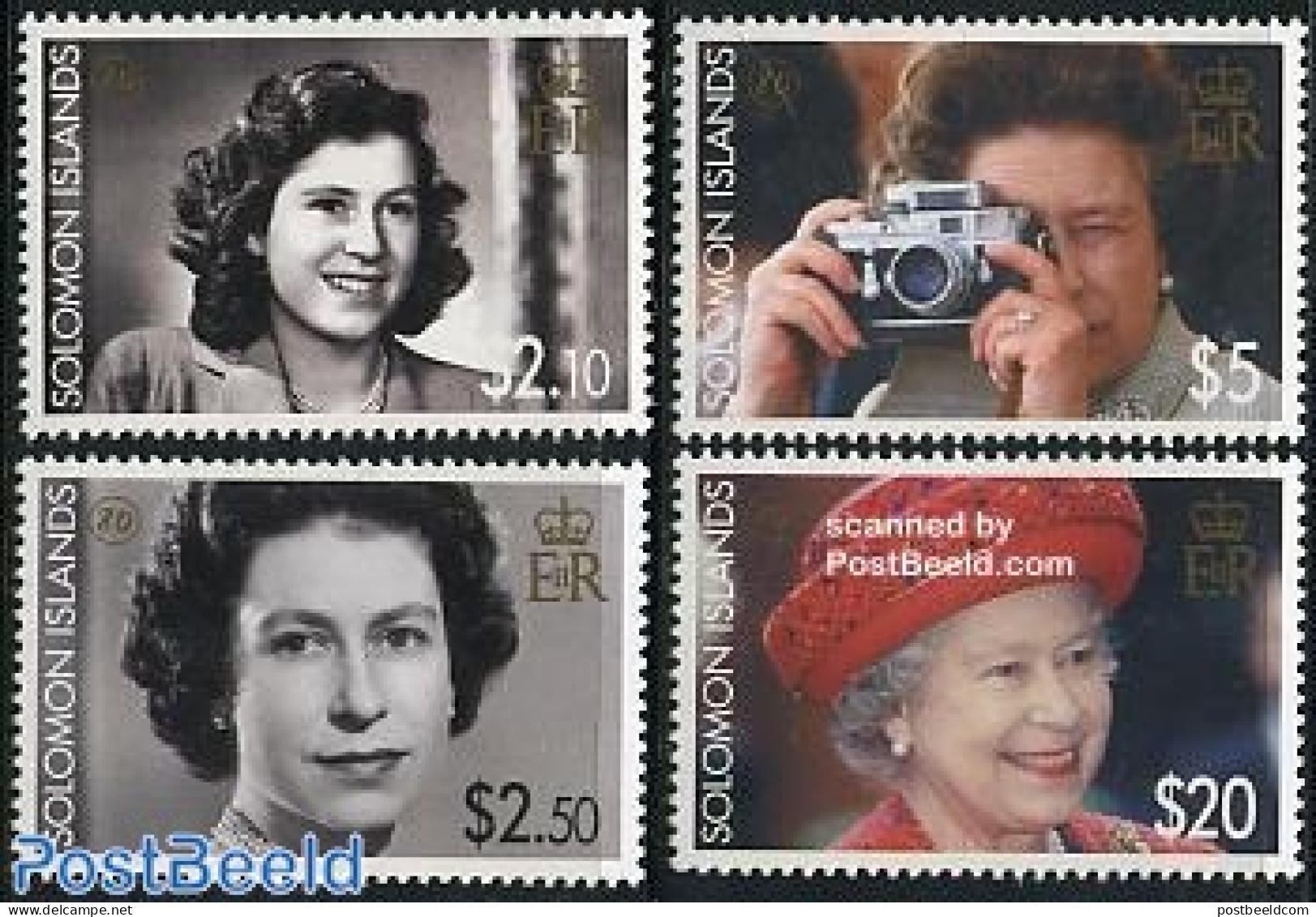 Solomon Islands 2006 Elizabeth II 80th Birthday 4v, Mint NH, History - Kings & Queens (Royalty) - Art - Photography - Familles Royales