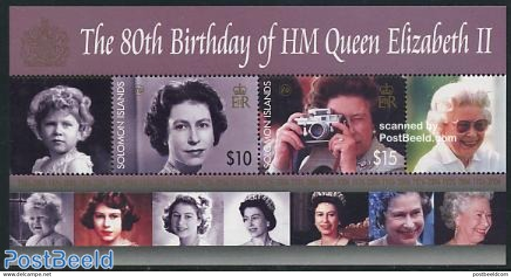 Solomon Islands 2006 Elizabeth II 80th Birthday S/s, Mint NH, History - Kings & Queens (Royalty) - Photography - Royalties, Royals